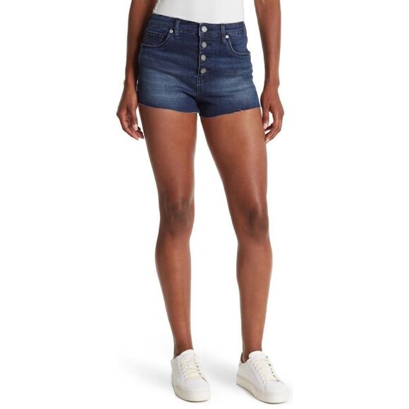 NWT [BLANKNYC] The Lennox High-Rise Cuttoff Button Fly Denim Shorts - Picture 1 of 16